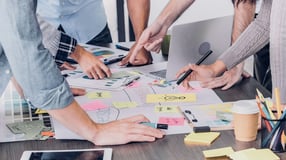 Old School Design Review - 2D Drawings and Sticky Notes