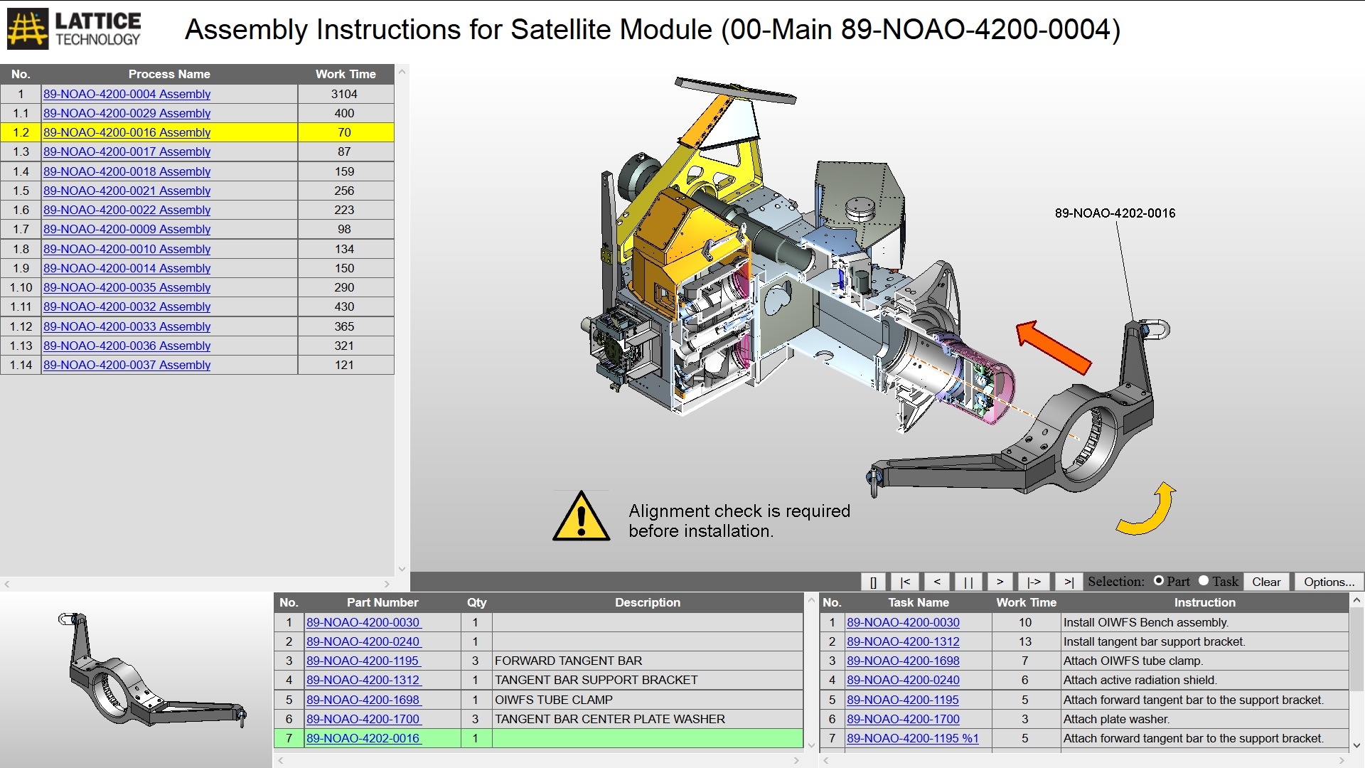 Satellite - With Work Instructions and annotations